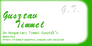 gusztav timmel business card